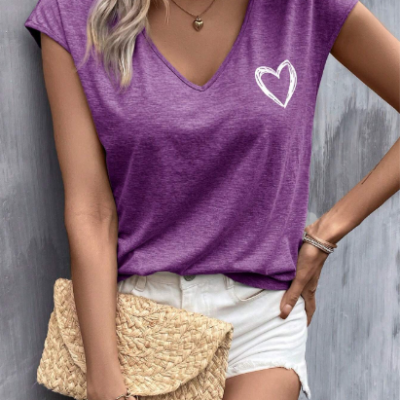 Heart Print Tee