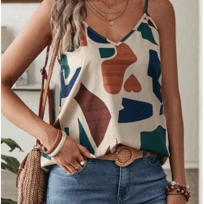 Geometric Camisole Top